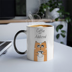 Coffee Addicted Cat Color Morphing Mug, 11oz