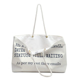 Funny Office Weekender Bag – “Still Waiting” Email Quote Tote