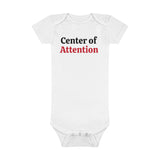 Center of Attention Onesie® Organic Baby Bodysuit