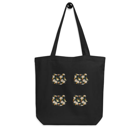 Chrysanthemum Kitty Eco Tote Bag