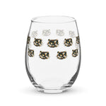 Chrysanthemum Kitty Stemless wine glass