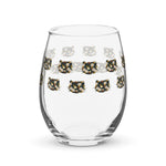 Chrysanthemum Kitty Stemless wine glass