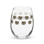 Chrysanthemum Kitty Stemless wine glass