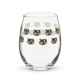 Chrysanthemum Kitty Stemless wine glass