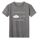 Alienígenas Love Humans. Unisex Front Print T-shirt