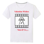 Valentine Wishes. Unisex Front Print T-shirt