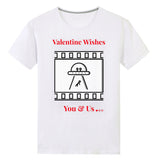 Valentine Wishes. Unisex Front Print T-shirt