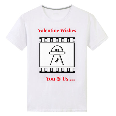 Valentine Wishes. Unisex Front Print T-shirt