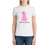 Cat- I want my space ship. Women's Cotton T-shirt