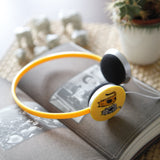 Biggdesign Cats Yellow Headphone ,  Yellow Color , Cat Design ,  Noise Reduction