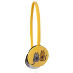 Biggdesign Cats Yellow Headphone ,  Yellow Color , Cat Design ,  Noise Reduction