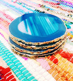 Gilded Agate Coasters