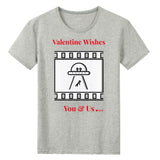 Valentine Wishes. Unisex Front Print T-shirt