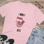 I won't bite Organic Unisex T-shirt