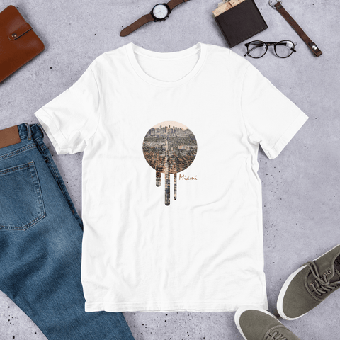 Pretty Places Series: Miami Short-Sleeve Unisex T-Shirt - Lustue