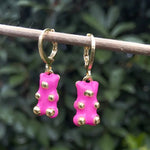 Cute Acrylic Gummy Bear Dangle Earrings