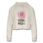 Young & Wild Rose Women's Cropped Hoodie - dust