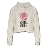 Young & Wild Rose Women's Cropped Hoodie - dust