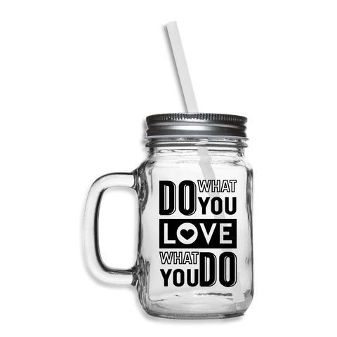 Love What You Do Dog Vet Mason Jar - clear